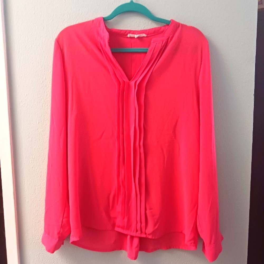 41 Hawthorn Red Long Sleeve Blouse | Size Med